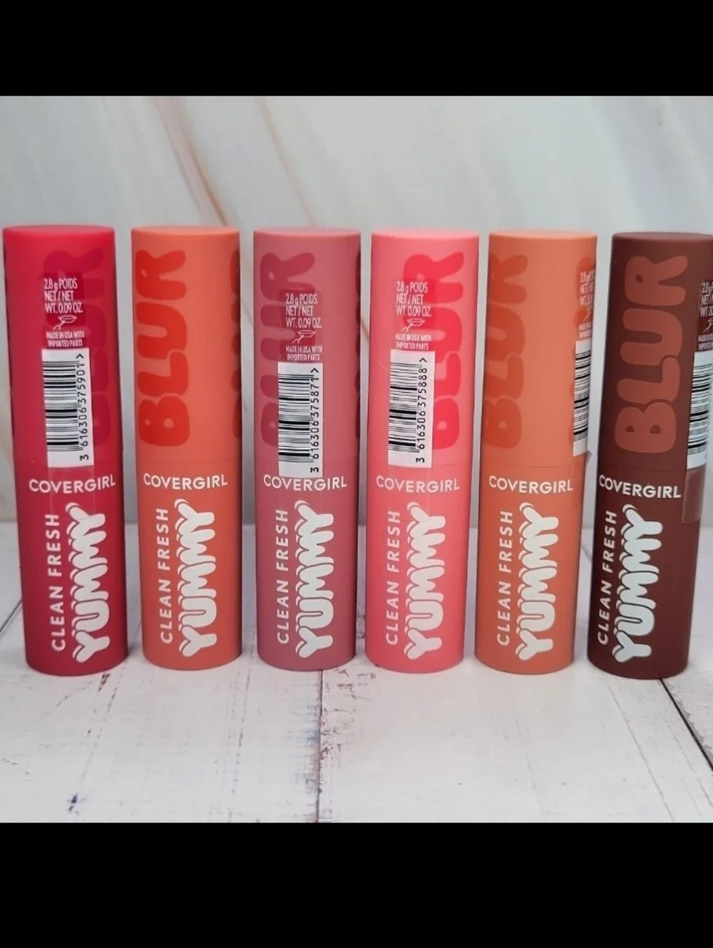 6 Piece CoverGirl Clean Fresh Yummy Blur Lipstick Bundle NEW!